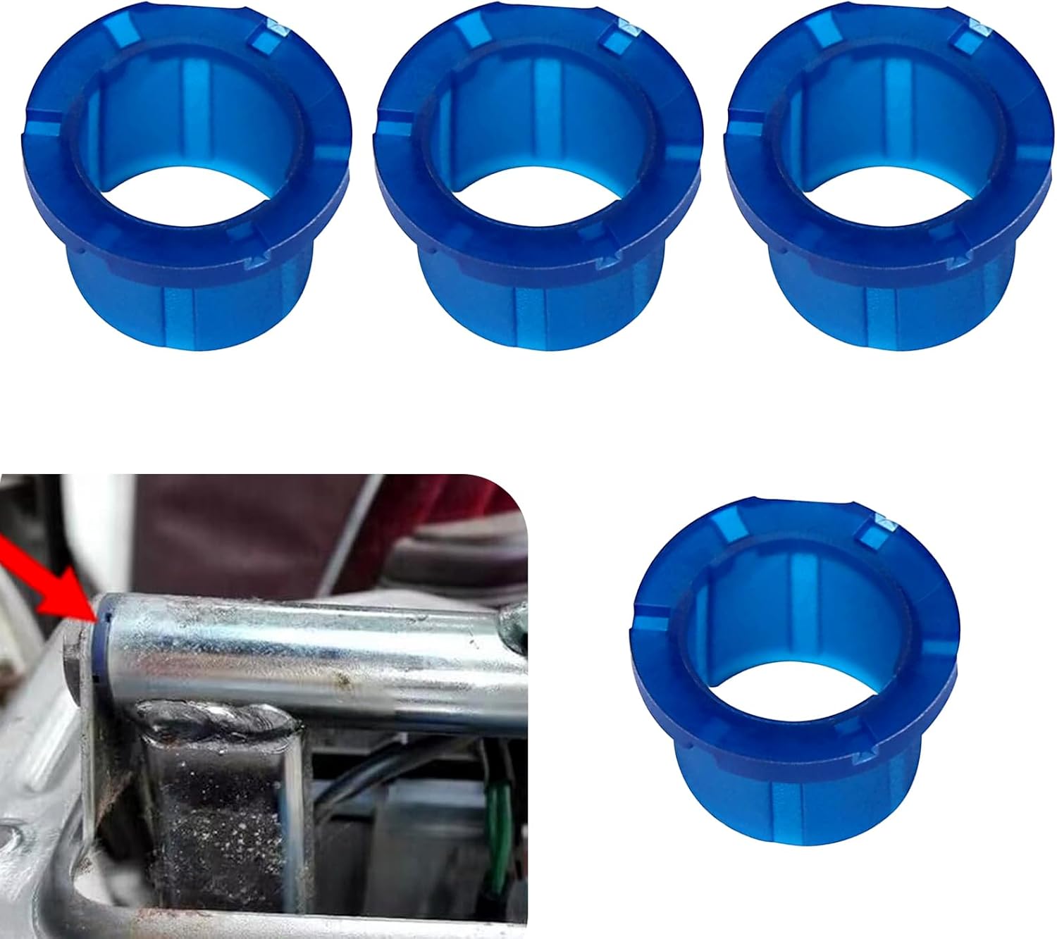 4 PCS Transmission Shift Bushing, Precision Fit Anti-scratch Gear Shift Bushing, OEM #90385-11003 133884, for Toyota 4Runner Camry Celica Cressida MR2 Pickup Supra Tacoma (Blue)